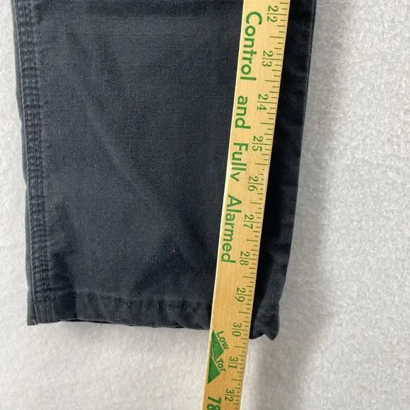 WRANGLER Pants Womens 2 x 32 Riggs Workwear Cargo Carpenter Ripstop Canvas Black - Picture 12 of 16